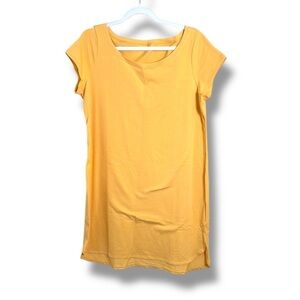 NWT Eileen Fisher Yellow Ballet Neck Mini Dress Size Large
